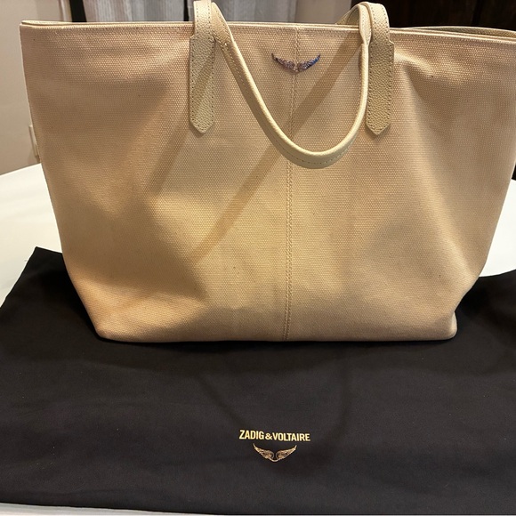 Zadig & Voltaire Cream Tote Bag